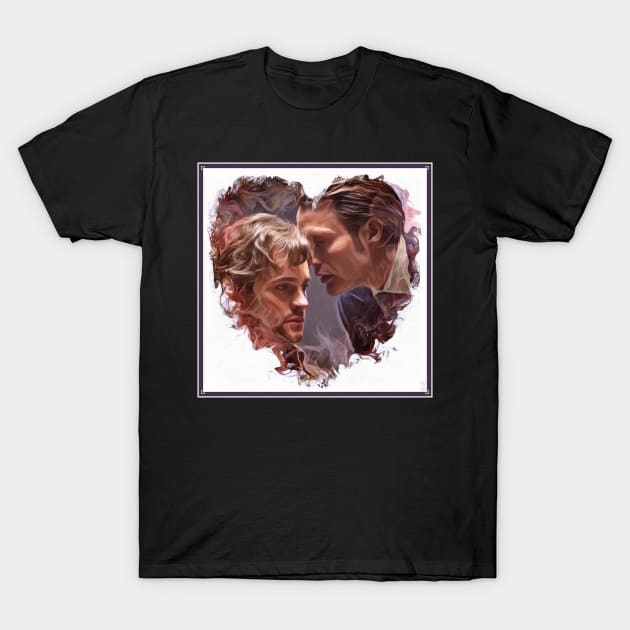 Hannigram Smoke and Lies Will and Hannibal T-Shirt by OrionLodubyal